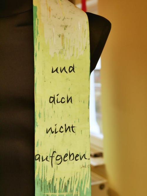 Schriftzug aus Jos. 1,5