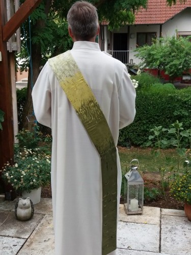 Stola "Jesus rettet Petrus" Rückenansicht