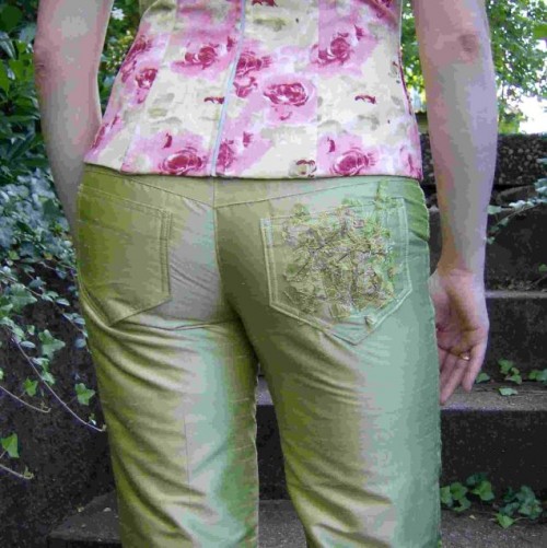 Seidenhose im Jeansstil